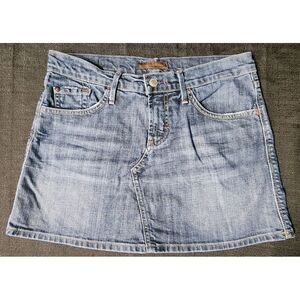 JAMES JEANS CURED by SEUN Medium Wash‎ Denim Jean Mini Skirt SZ 27 NWOT
